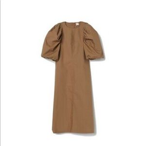 H&M Beige Balloon-Sleeved Dress NWT